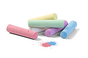 Chalk in six different colours.Various