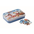 Christmas puzzle in tin box