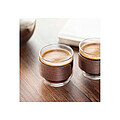 Coffee glass set walnut grip