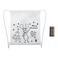 colouring Christmas drawstring bag