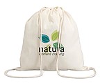 Cotton 100 gsm drawstring bag, beige