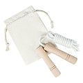 Denise wooden skipping rope in cotton pouch