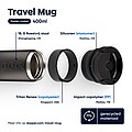 Dopper Travel Mug 400 ml, blazing black