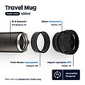Dopper Travel Mug 400 ml, blazing black
