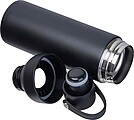 Double-opening insulated bottle, 480 ml, black
