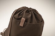 Drawstring bag made from recycled cotton with natural cords