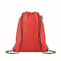 Drawstring bag RPET non-woven, red