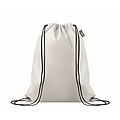 Drawstring bag RPET non-woven, white