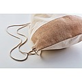 Drawstring bag w/ jute detail