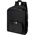 EcoFold RPET foldable backpack 15L, solid black