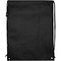 Evergreen GRS recycled non-woven drawstring bag 5L, solid black