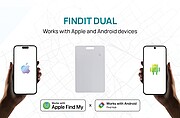 Findit Dual RCS rplastic ultra-thin finder card rechargeable, white