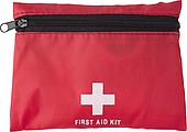 First aid kit in a nylon pouch Red