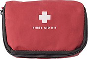 First aid kit in a nylon pouchRed