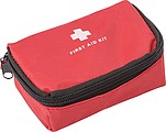First aid kit in a nylon pouchRed
