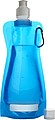 Foldable plastic water bottle Pale blue