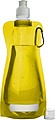 Foldable plastic water bottle Yellow
