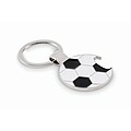 Football keyring with opener, white/black
