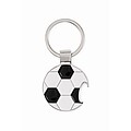 Football keyring with opener, white/black