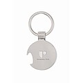 Football keyring with opener, white/black