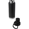 Fortis 700 ml RCS recycled stainless steel copper vacuum insulated water bottle (carbonated safe), solid black