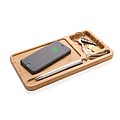 FSC® Bamboo desk organiser 10W wireless charger