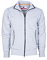 Full-zip sweatshirt, SYDNEY MELANGE, melange grey/navy blue, S