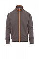 Full-zip sweatshirt, SYDNEY, smoke grey/orange, XS