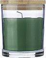 Glass candle, green