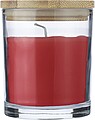 Glass candle, red