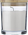 Glass candle, white