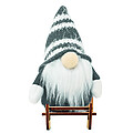 Gnome on wooden sleigh