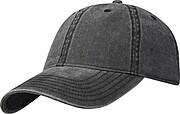 Grafton 6 panel washed cap, solid black