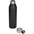 Grom 650 ml RCS recycled stainless steel water bottle, solid black
