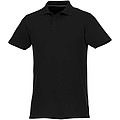 Helios short sleeve mens polo, black, M