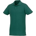 Helios short sleeve mens polo, dark green, S