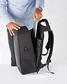High-quality backpack with USB port, black