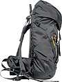 Hiking backpack with hip belt, dark grey