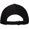 Hutton 6 panel recycled corduroy cap, solid black