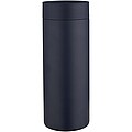Illuminate 650 ml RCS recycled double wall stainless steel water bottle with 3-piece lid set, navy