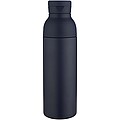 Illuminate 650 ml RCS recycled double wall stainless steel water bottle with 3-piece lid set, navy