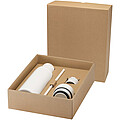 Illuminate 650 ml RCS recycled double wall stainless steel water bottle with 3-piece lid set