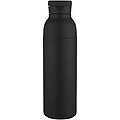 Illuminate 650 ml RCS recycled stainlesss steel double wall insulated water bottle, black