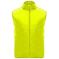 Jannu unisex lightweight running bodywarmer, fluor yellow, size XS