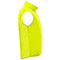 Jannu unisex lightweight running bodywarmer, fluor yellow, size XS