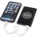 Juice 4000 mAh Type-C recycled aluminium wireless power bank, solid black