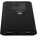 Juice 8000 mAh Type-C recycled aluminium wireless power bank, solid black