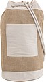 Jute duffel bag with metal eyelets