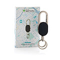 Keyfinder keychain with worldwide locating and USB C, black, grey