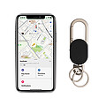 Keyfinder keychain with worldwide locating and USB C, black, grey